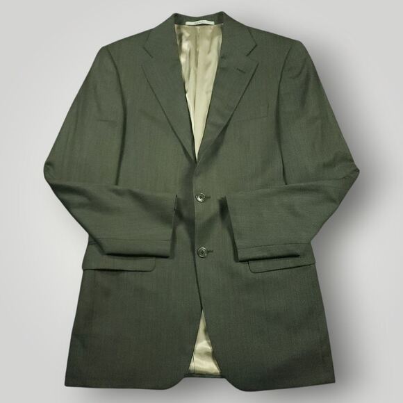 Hickey Freeman Blazer Sport Coat Mens 36R Lindsey Worsted Wool Birdseye USA - Picture 1 of 10